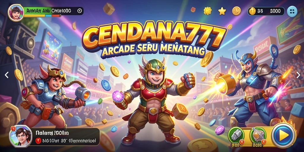 Tampilan utama gameplay CENDANA777 dengan aksi Arcade yang mengasyikkan.
