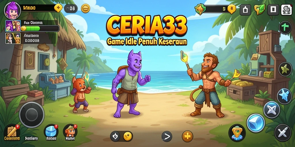 Tampilan gameplay <strong>CERIA33</strong> yang menarik dengan aksi memenuhi layar.