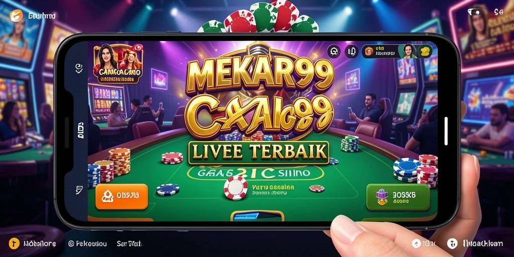 Tampilan gameplay MEKAR99 saat bermain Live Casino dengan dealer langsung.