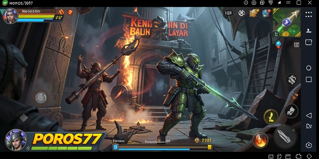 Tangkapan layar dari gameplay menegangkan di POROS77 yang penuh dengan kengerian.